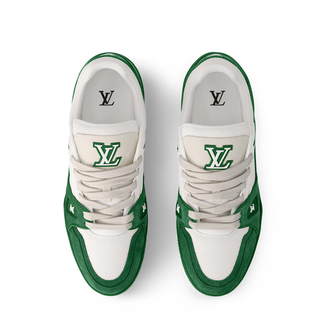 1AHTL7 novelty LV Trainer Sneakers Green Mens
