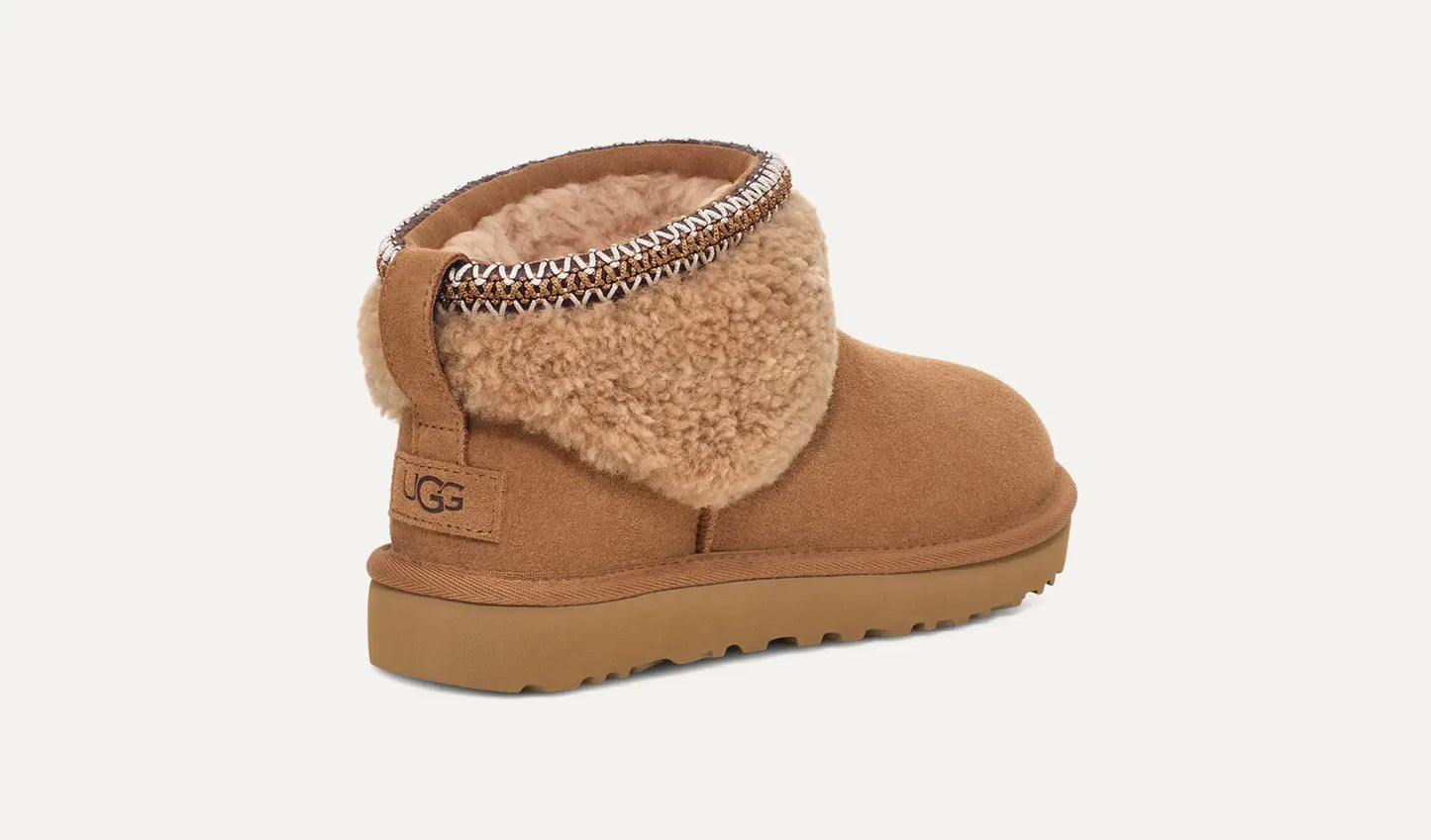 Women's Classic Ultra Mini Maxi Curly Boot Chestnut