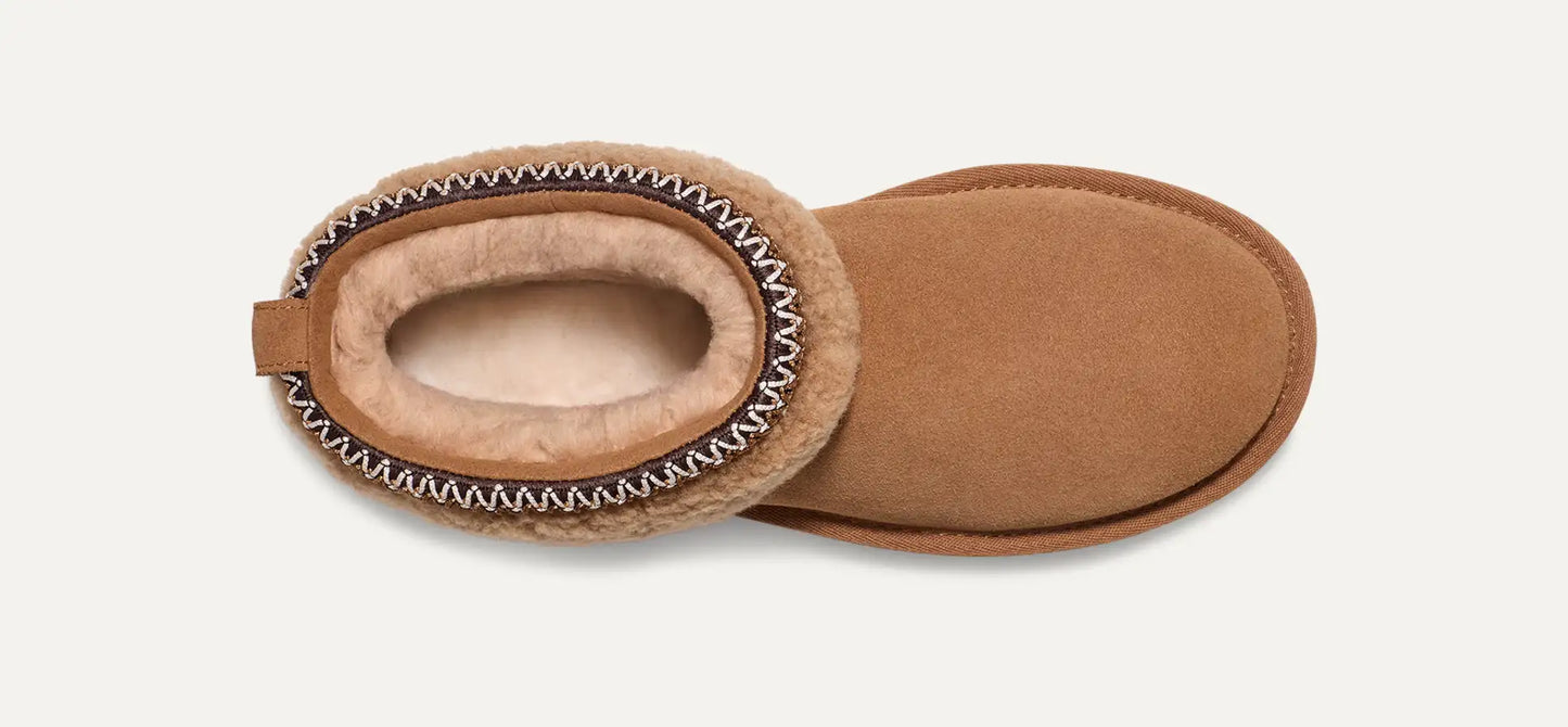 Women's Classic Ultra Mini Maxi Curly Boot Chestnut