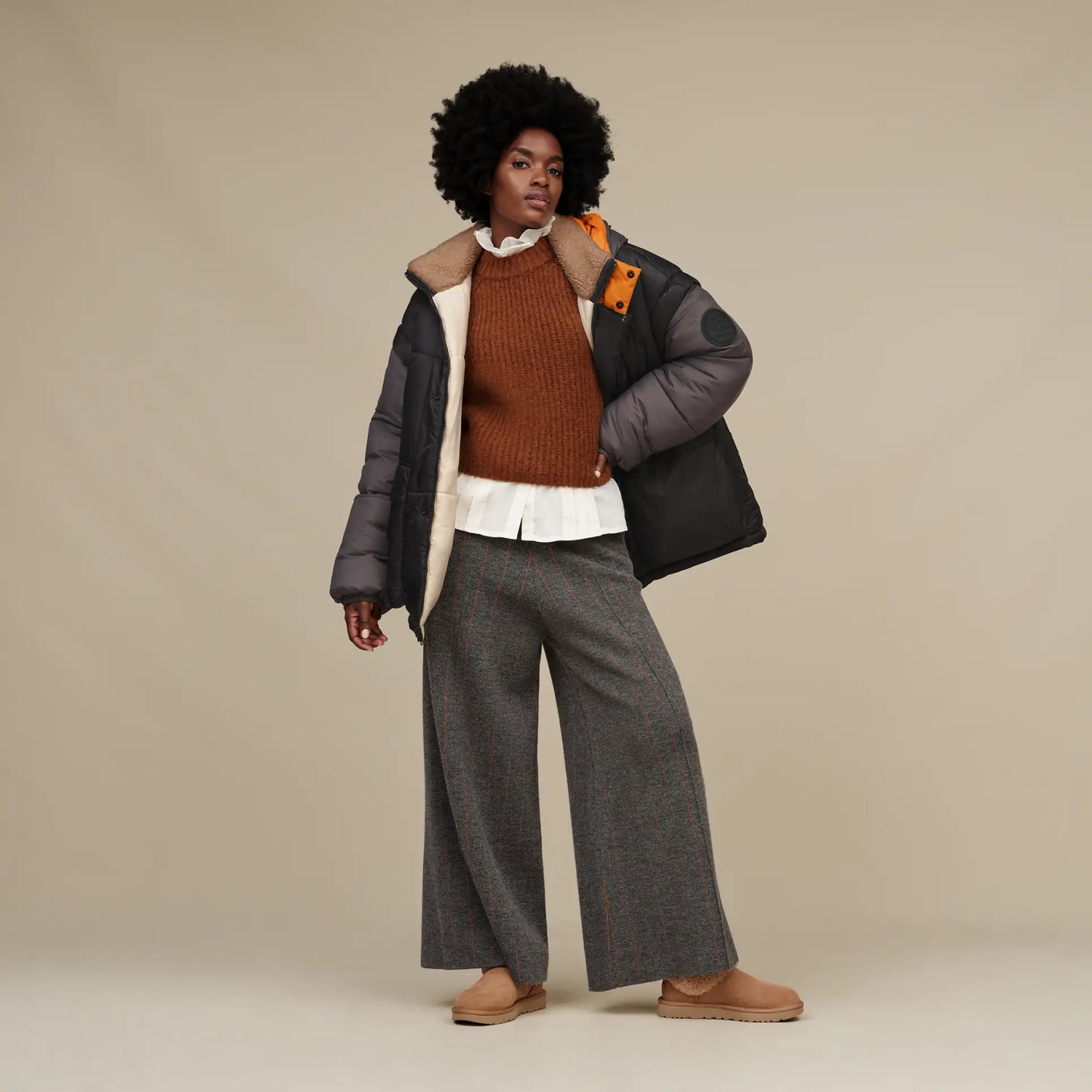 Women's Classic Ultra Mini Maxi Curly Boot Chestnut