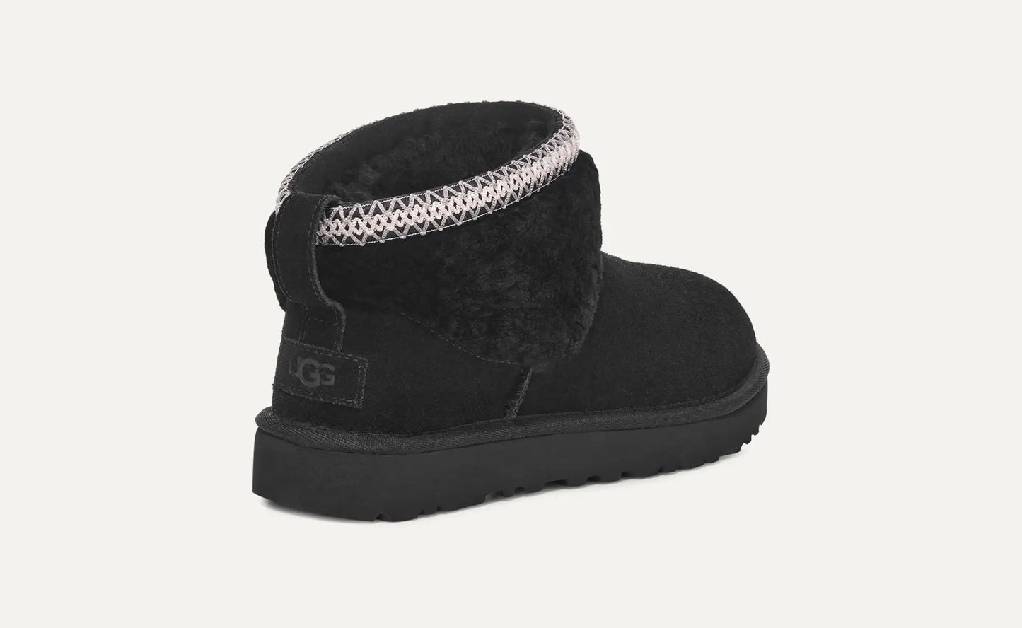 Women's Classic Ultra Mini Maxi Curly Boot Black