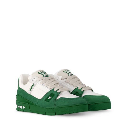 1AHTL7 novelty LV Trainer Sneakers Green Mens