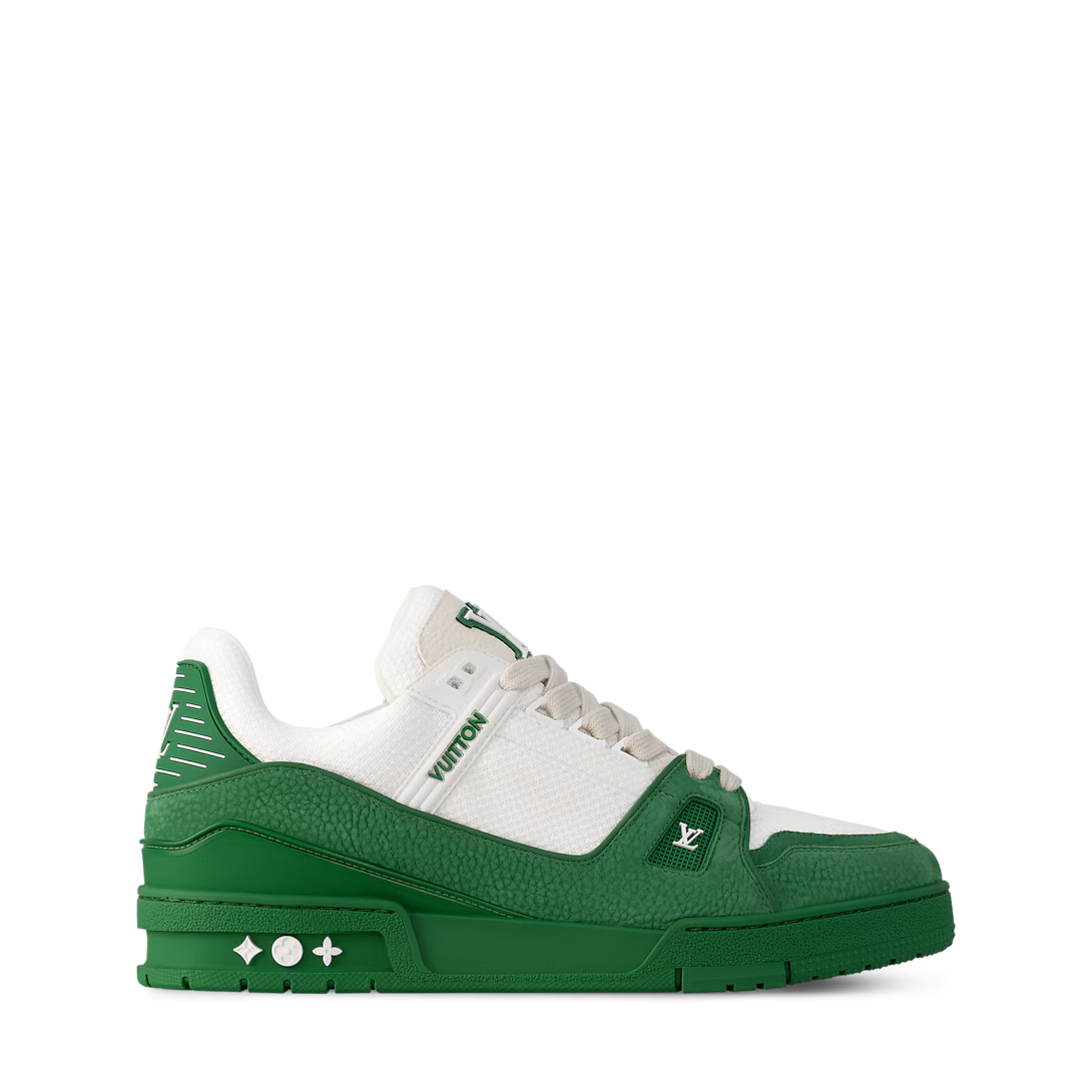 1AHTL7 novelty LV Trainer Sneakers Green Mens