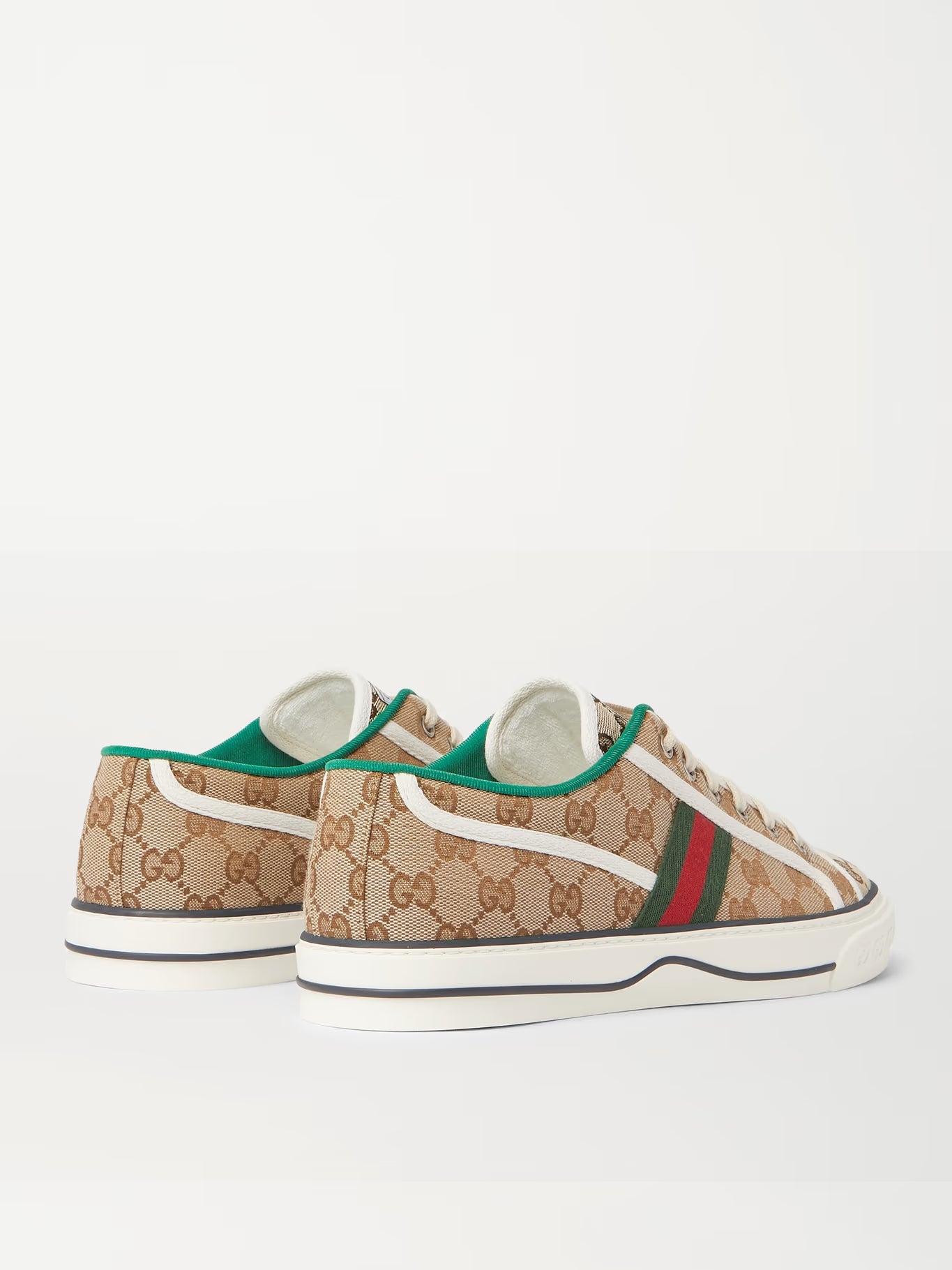 GUCCI Tennis 1977 Webbing-Trimmed Logo-Jacquard Canvas Sneaker Men