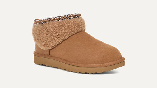 Women's Classic Ultra Mini Maxi Curly Boot Chestnut