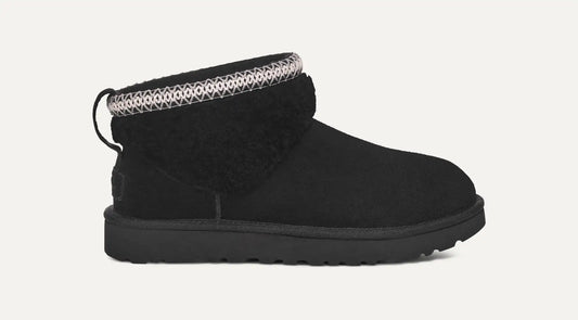 Women's Classic Ultra Mini Maxi Curly Boot Black